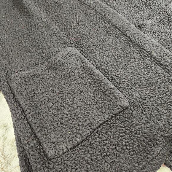 Victoria's Secret PINK Black Sherpa Soft and Cozy Robe with Pockets Size XS/S - Picture 3 of 7